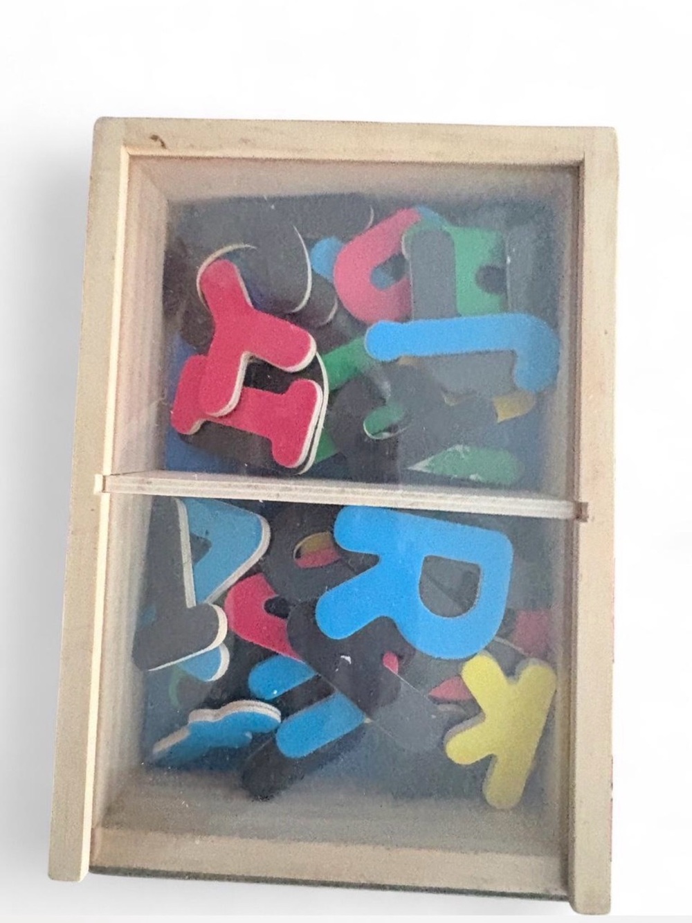 Melissa & Doug Wooden Magnetic Alphabet Letters - Red Blue Yellow Green Black